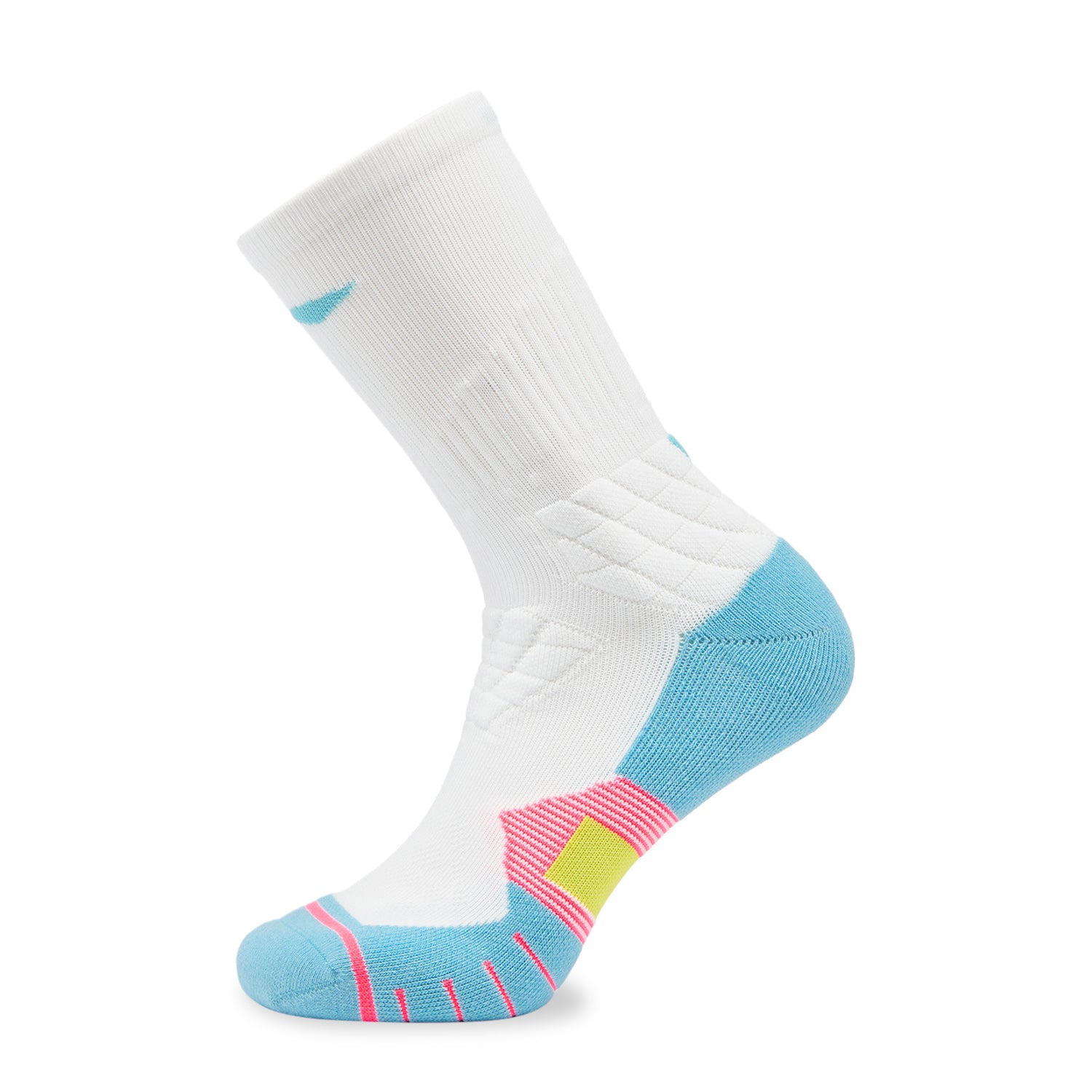 LI-NING Chaussettes mi-longues de basket-ball résistantes, confortables et respirantes blanc/bleu glacier XL