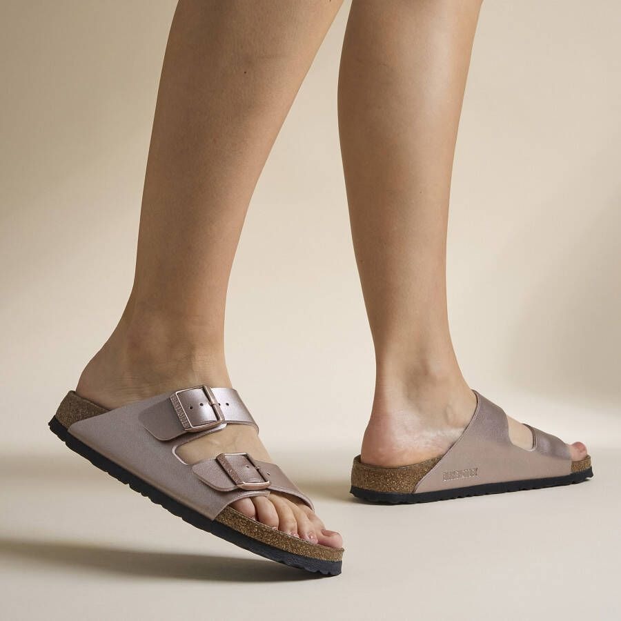 Birkenstock Sandales Arizona Birko Flor, Cuivre, Femme