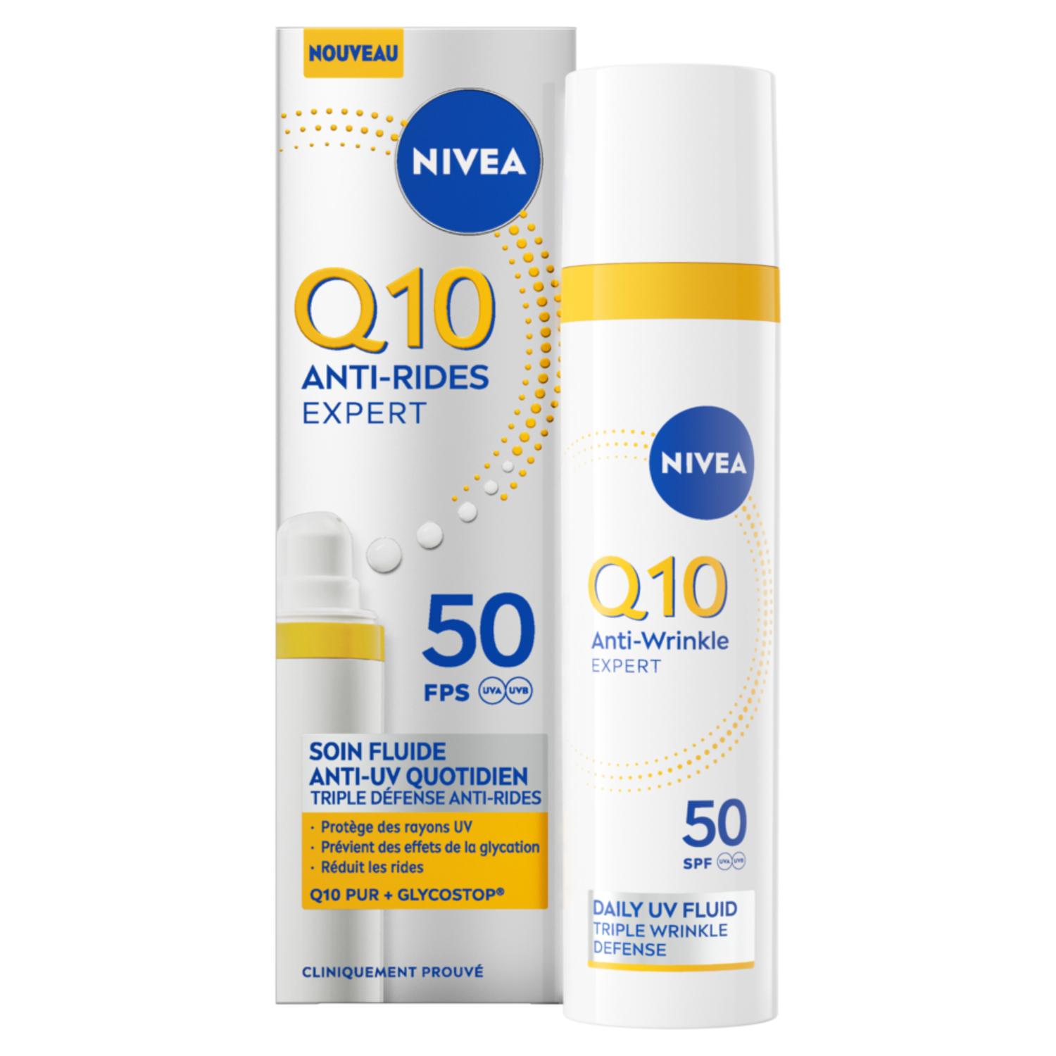 NIVEA Q10 Fluide visage anti-rides expert SPF50 40 ml