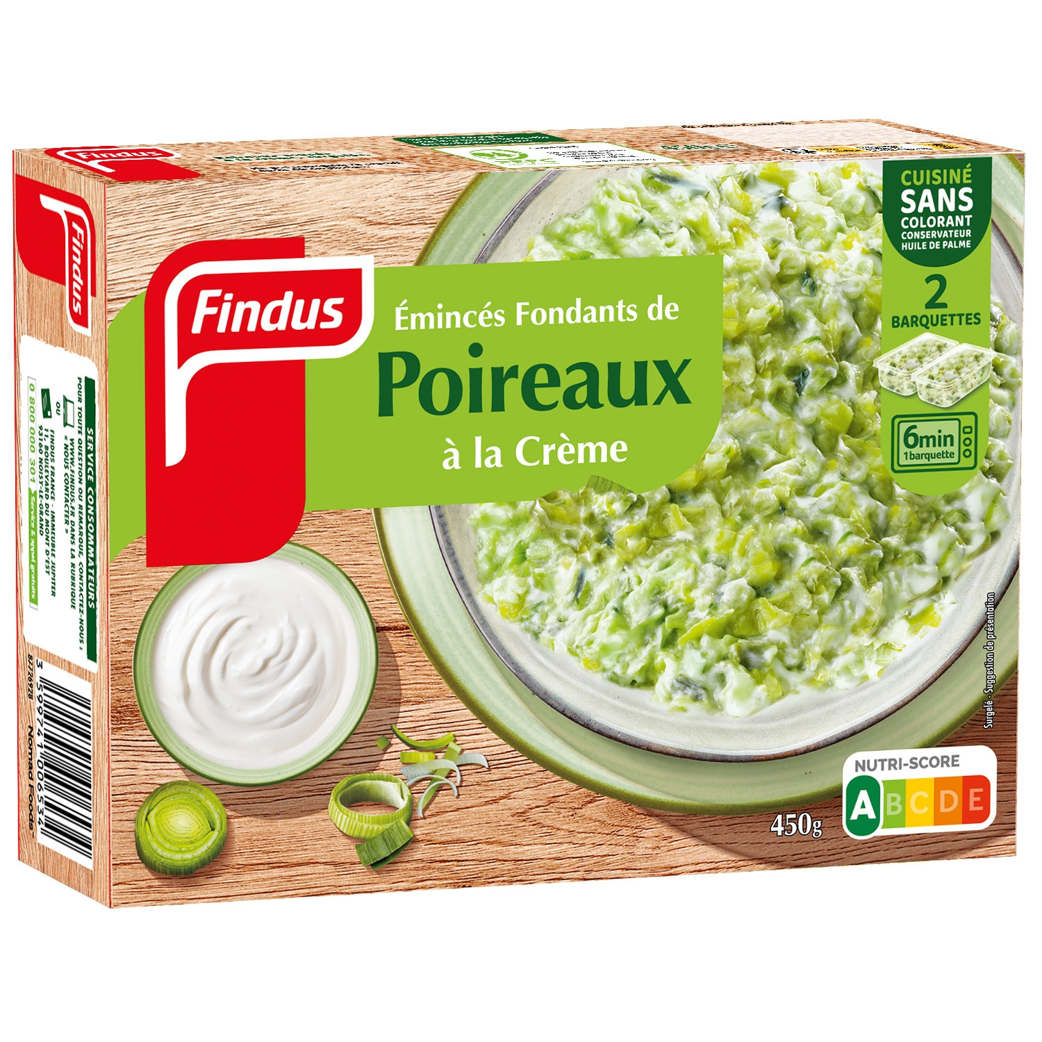 FINDUS Poireaux à la crème 450g