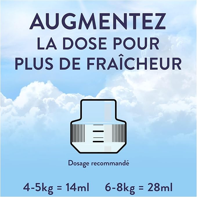 Lenor Air frais Adoucissant textile hypoallergénique ultra concentré, 50 lavages, 700 ml