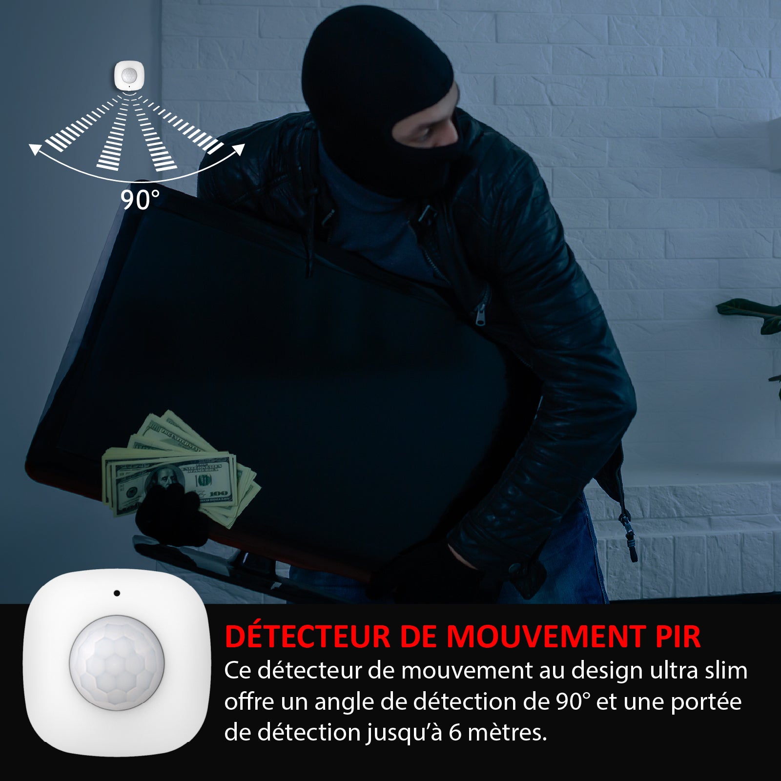 KYF Capteur de mouvement additionnel pour KYF-ALARM-009