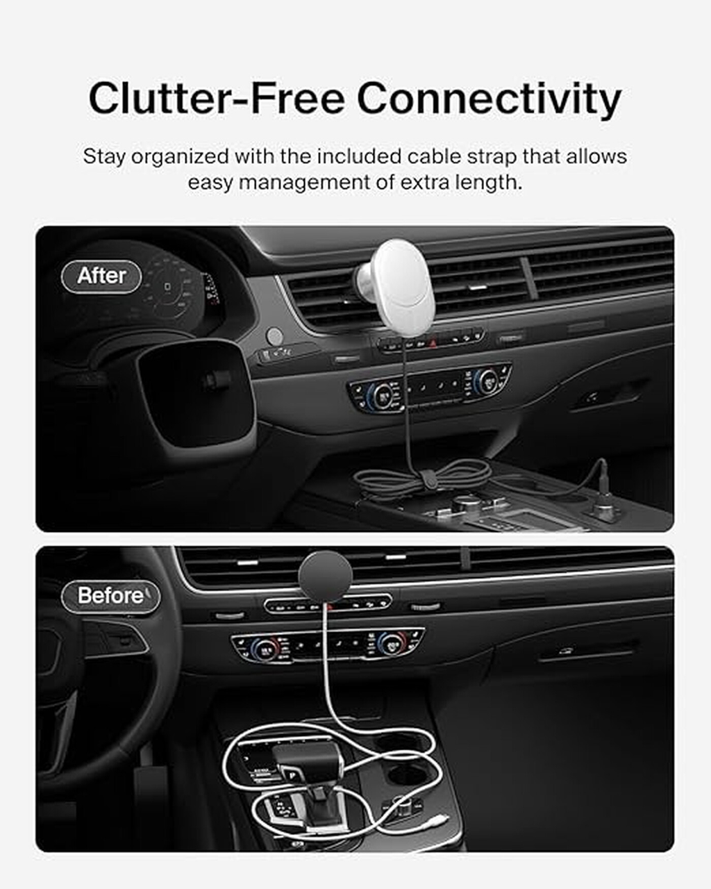 Belkin Chargeur Voiture Magnétique BOOST CHARGE Qi2, sans bloc d’alimentation
