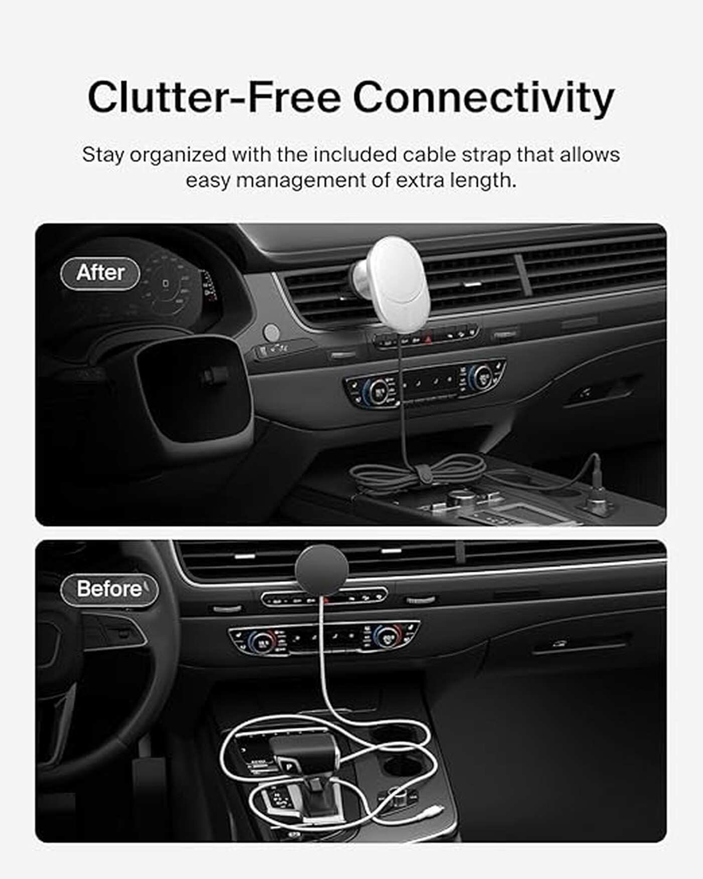 Belkin Chargeur Voiture Magnétique BOOST CHARGE Qi2, sans bloc d’alimentation