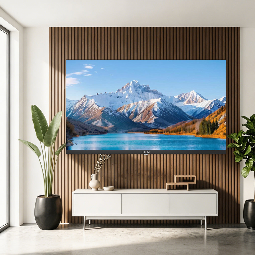 KOORUI K85D3UQ-T8, 85 pouces, 4K QLED, TIZEN TV, Design sans bords, Son dynamique avec Dolby Audio, Finition métallique haut de gamme