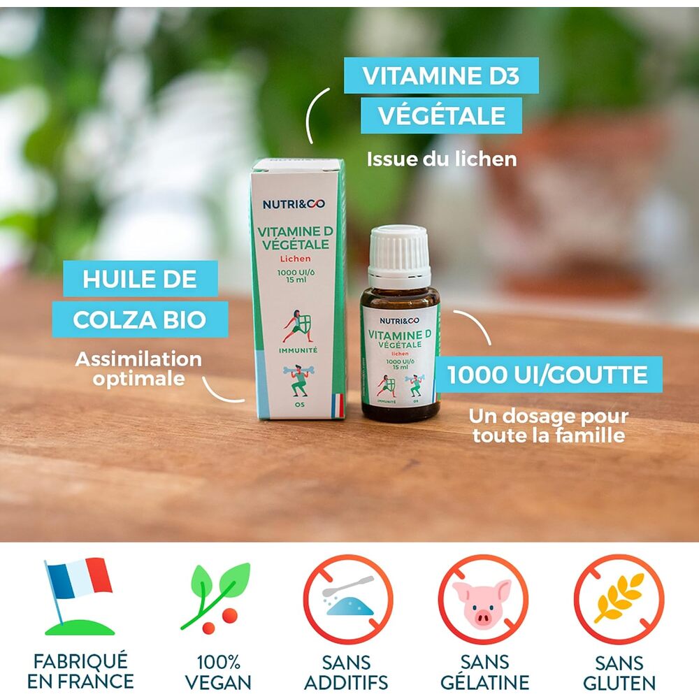 Nutri&Co Vitamine D3 Végétale - 15 ml