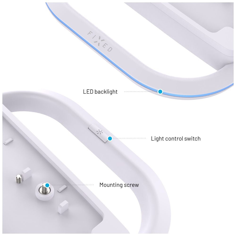 FIXED LED Stand for PlayStation 5, 5 (Slim) and 5 Pro, white FIXED Stand à LED pour PlayStation 5 (Pro/Slim), blanc