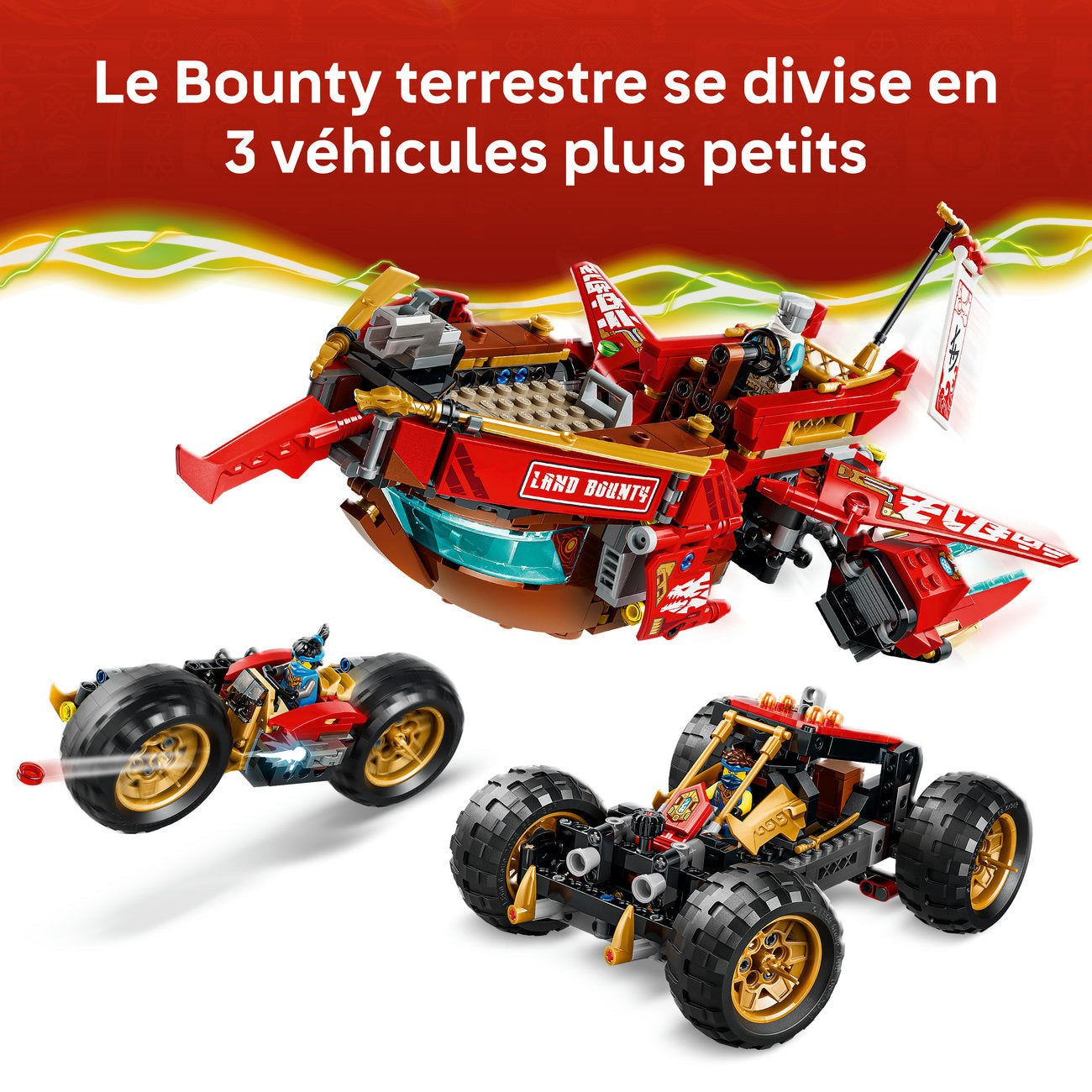 LEGO Ninjago Le Bounty terrestre Ensemble de construction 3 en 1 71869