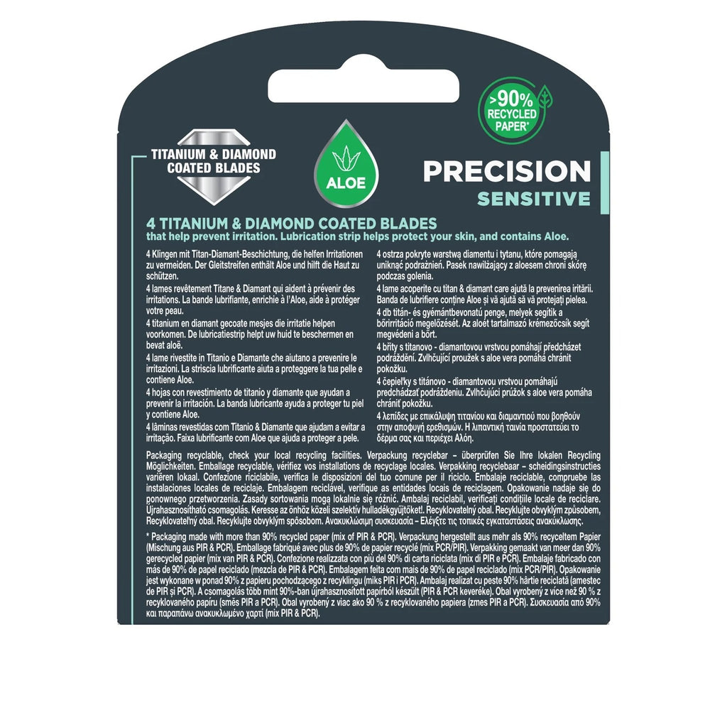 WILKINSON SWORD Quattro Titanium - Lames de rasoir sensibles - Lot de 8