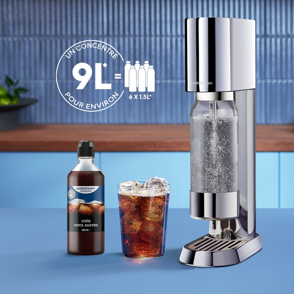 SodaStream Lot de 6 Concentrés Cola sans Sucres 440 ml | Préparez jusqu'à 54 L de Boisson | Bouchon Anti-Goutte
