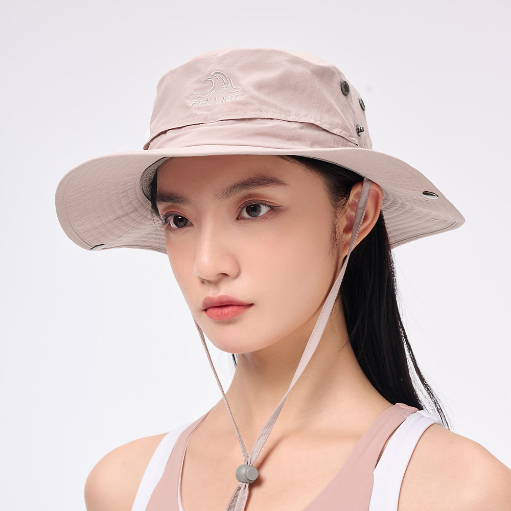 PELLIOT Chapeau de pêche d'extérieur - Rose poudré - Unisexe - Camping voyage - Imperméable durable