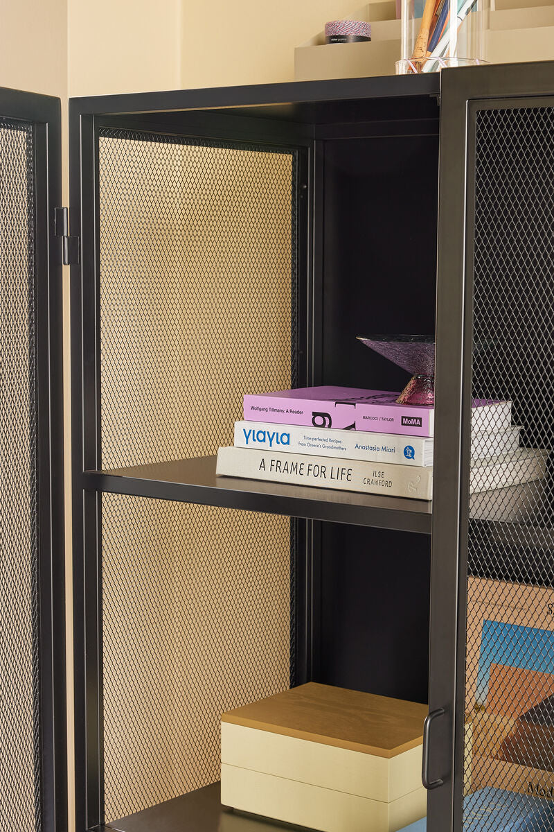 Hübsch Edge Meuble de rangement double - Noir