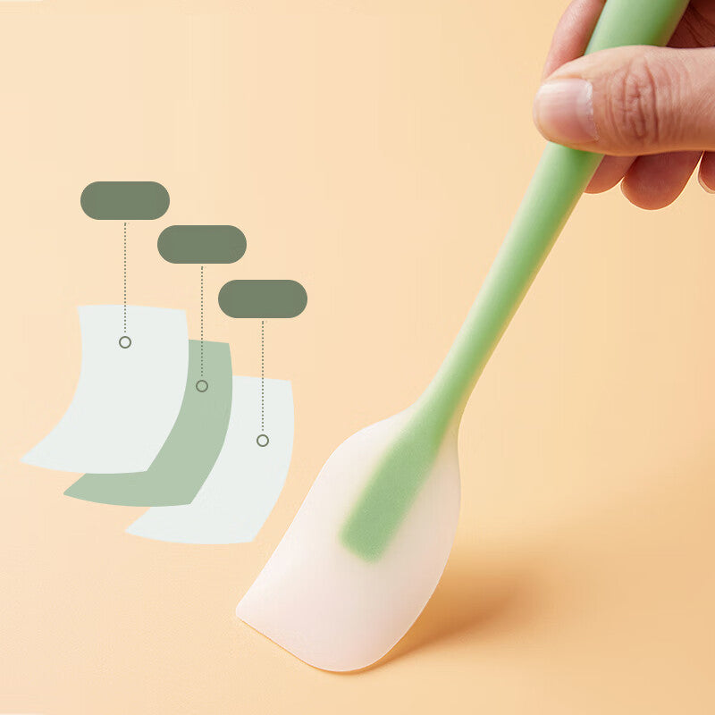 BJ Ensemble vert clair de pinceau à huile et de spatule-grattoir 21 cm