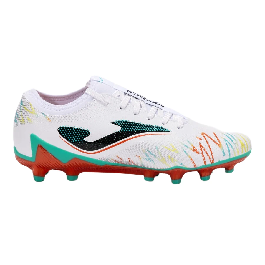 JOMA Chaussures de football Striker 25, terrain ferme (FG), blanc (mat), pointure 42