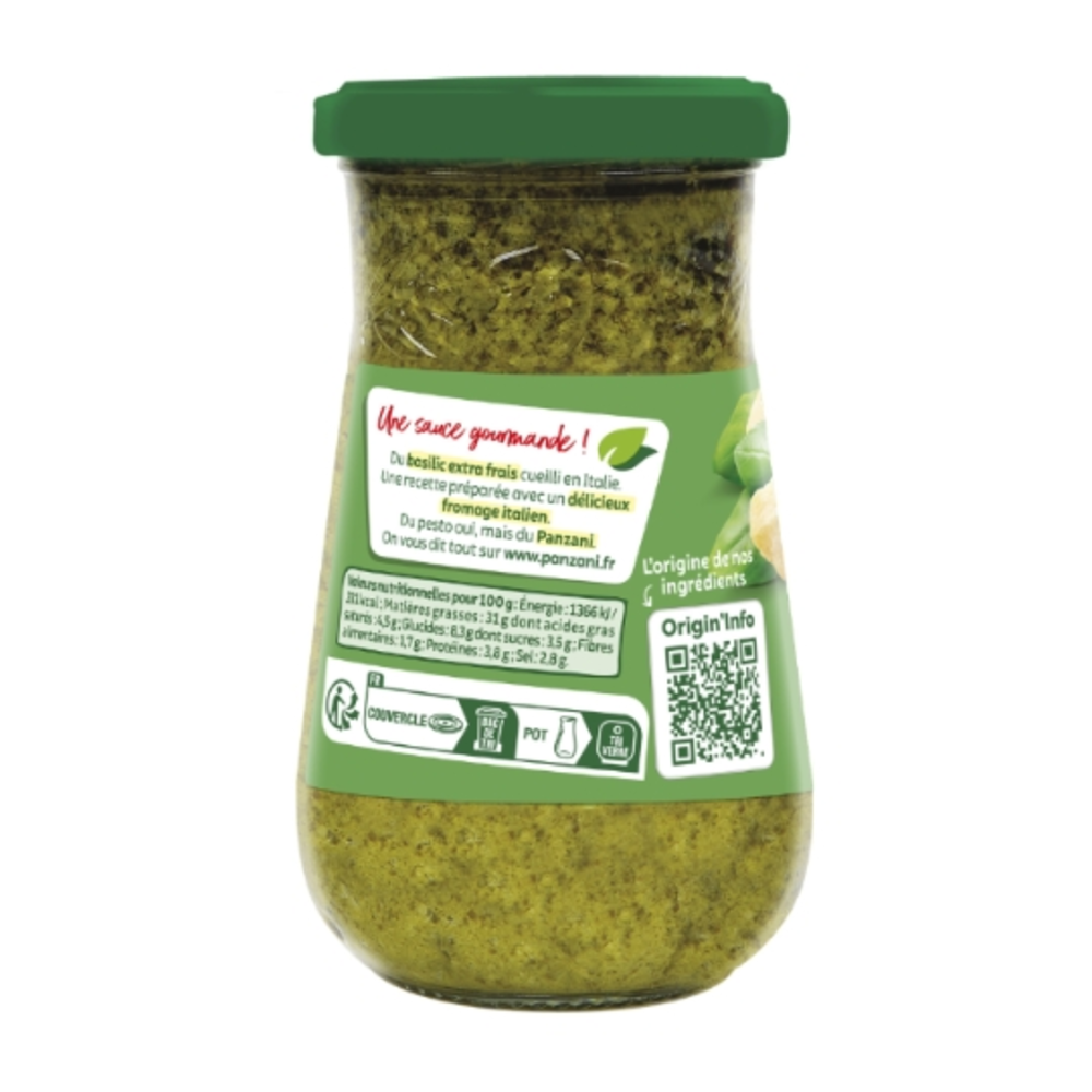 PANZANI Sauce pesto basilic extra frais - 200 g