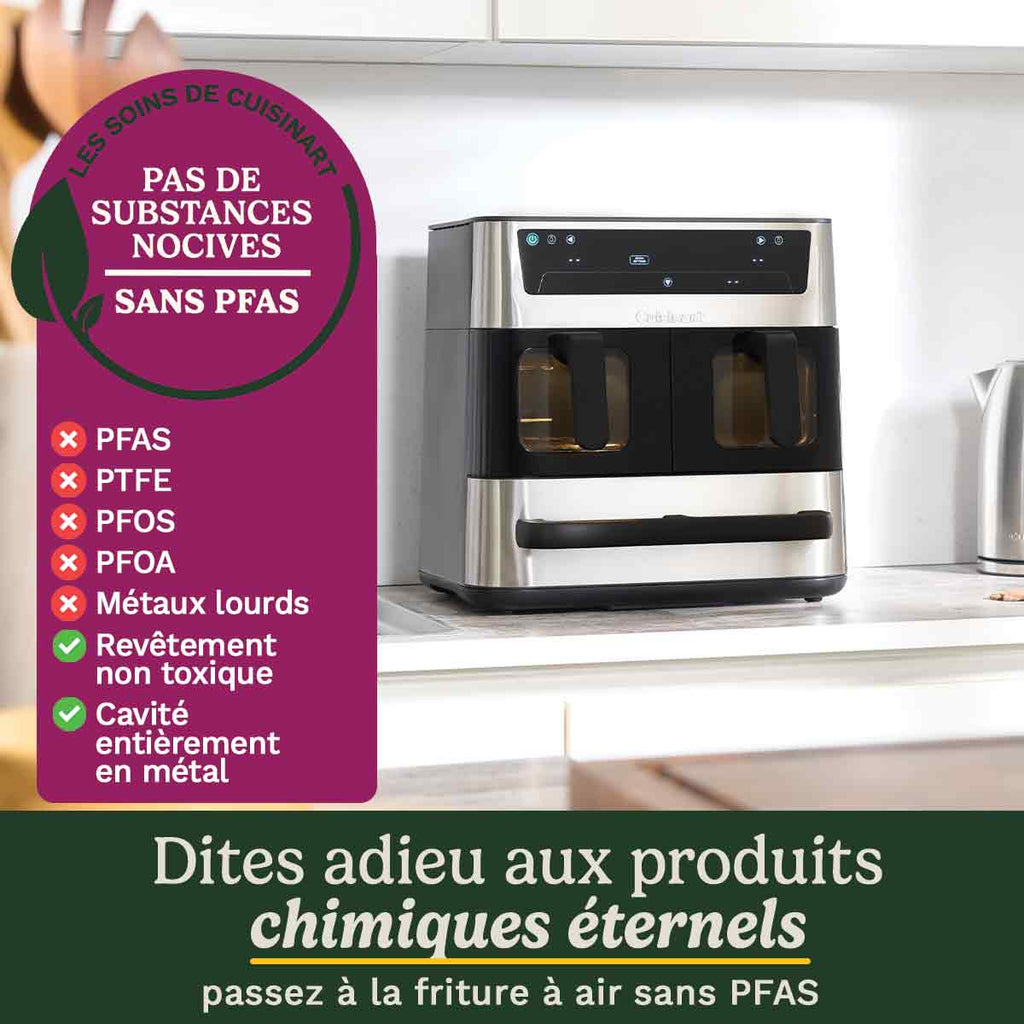 Cuisinart Friteuse à air et four triple zone 13,6 L acier inoxydable – AFT13XSSE