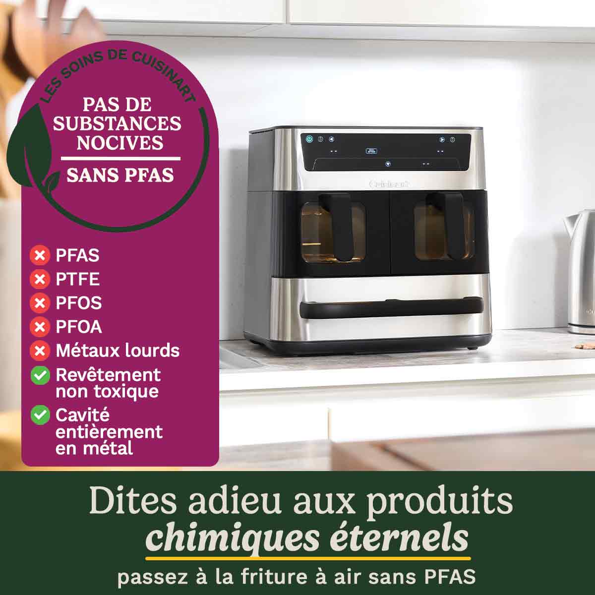 Cuisinart Friteuse à air et four triple zone 13,6 L acier inoxydable – AFT13XSSE