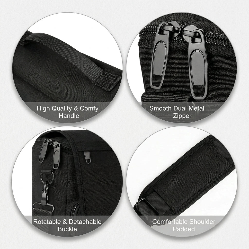 Sac messager pour homme, Porte-documents léger pour ordinateur portable, Sacoche ordinateur à bandoulière pour travail et bureau