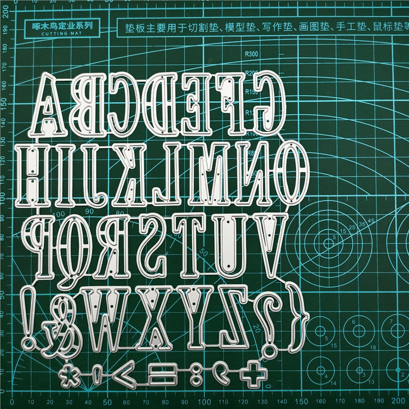 Set de dies de l'alphabet - 26 dies de découpe en métal pour lettres majuscules, gabarits de gaufrage durables pour scrapbooking, création de cartes, arts du papier, album