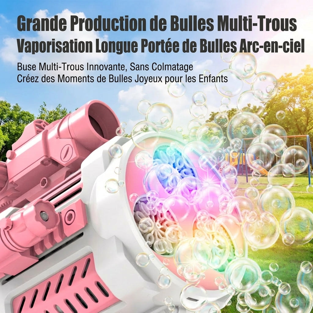 Tokky Bubble Makers - Lanceur de fusée magique - pistolet à bulles - bleu, grand