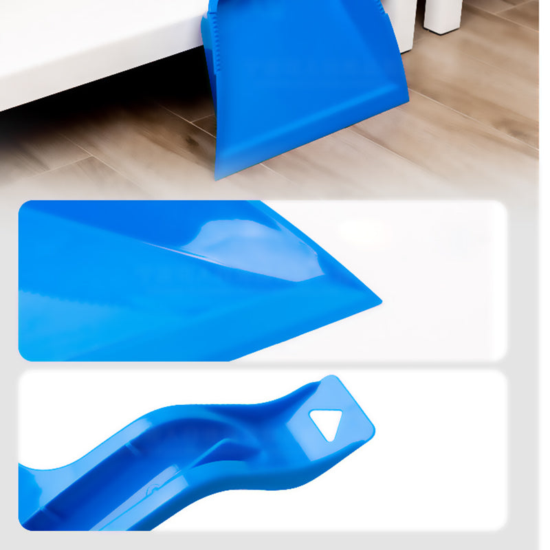 Pelle à poussière à usage commercial en plastique bleu de 34 cm de large, grand collecteur de déchets