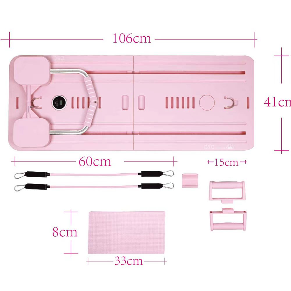 Capelli Sport - Ensemble de réformateur de Pilates, planche de réformateur de Pilates pliable et polyvalente pour la maison, 42" x 16" x 1,5" (L x l x H)
