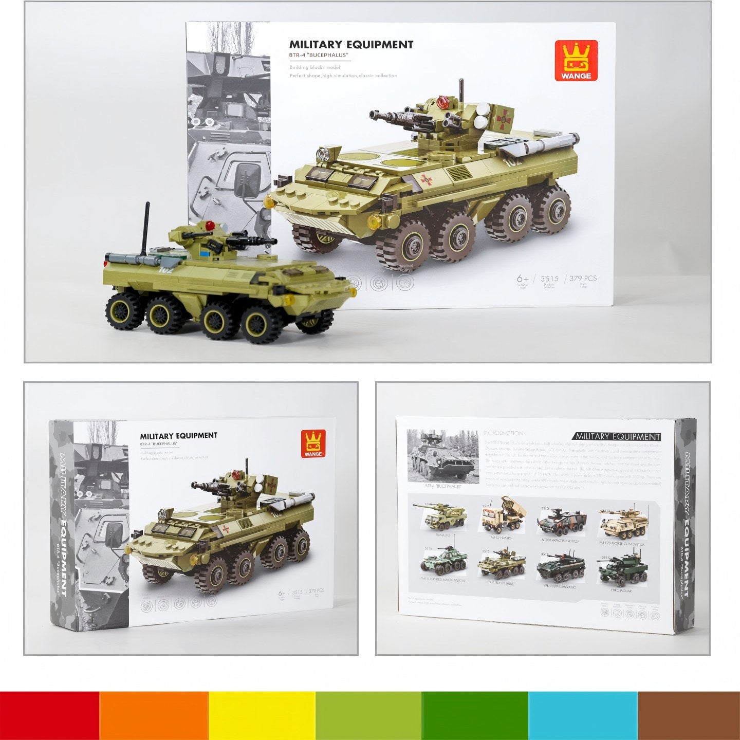 WANGE BTR-4 Véhicule de Combat d'Infanterie Ensemble de Blocs de Construction 379 Pièces pour Constructeurs de Loisirs