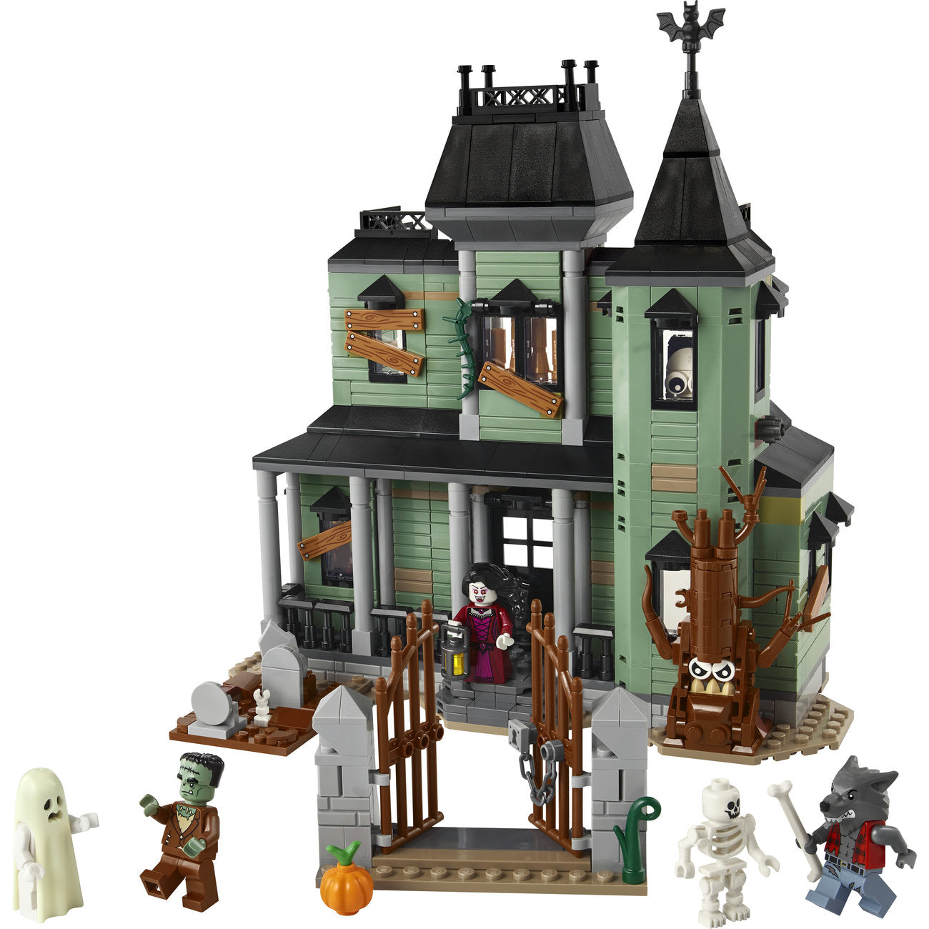 LEGO Creator 3 en 1 Maison Hantée, Bateau Fantôme & Train Fantôme 31167 Set de Construction Jouet (736 Pièces)