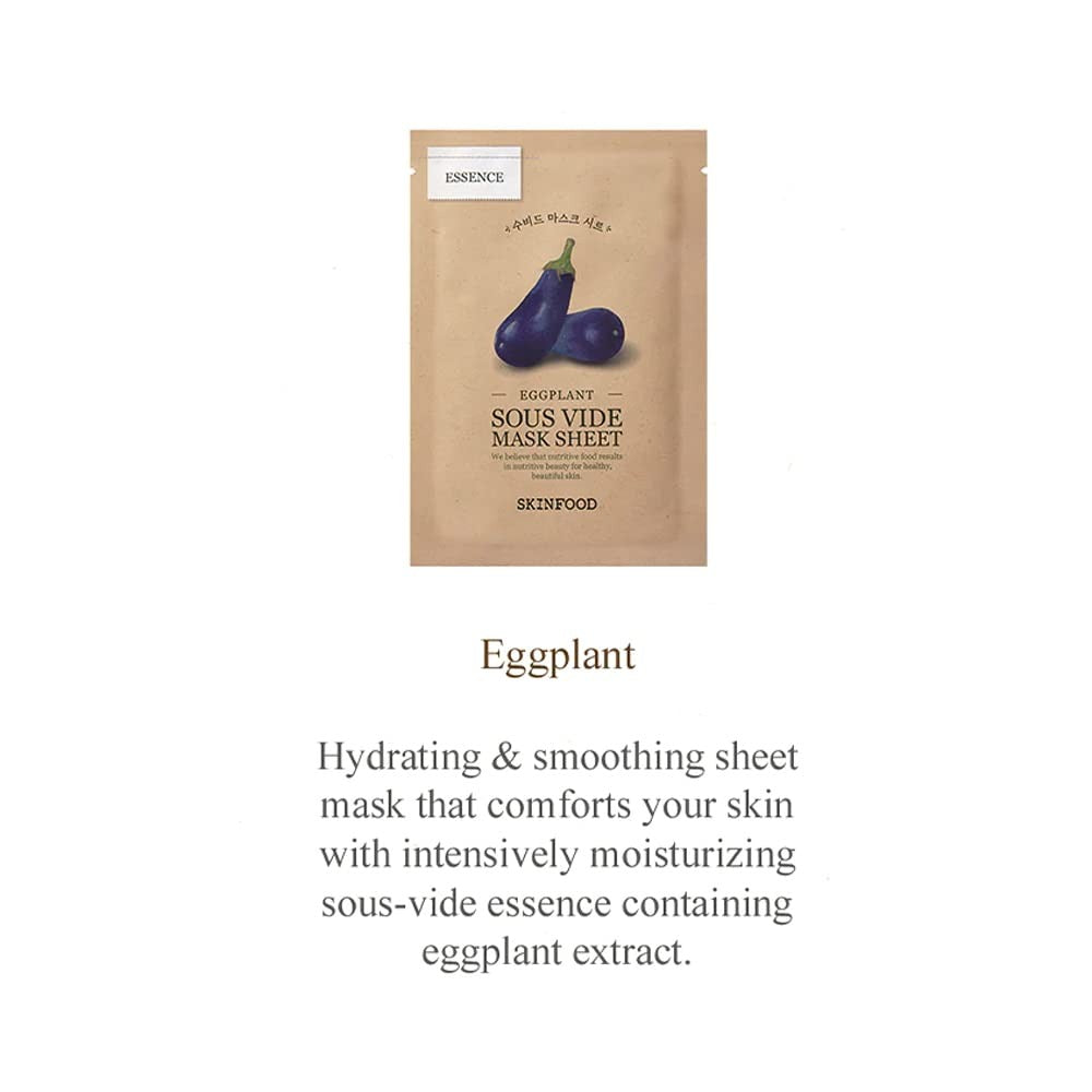 SKINFOOD Masque en Tissu Sous Vide Aubergine (Type Essence) 22 g