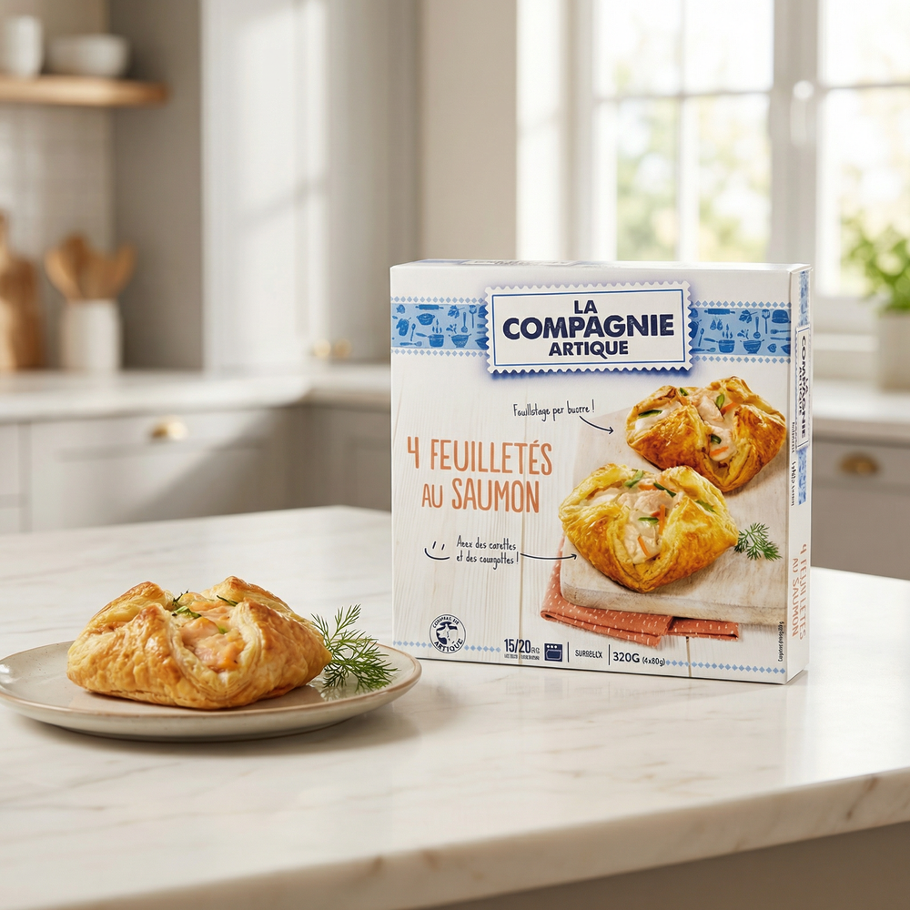LA COMPAGNIE ARTIQUE Feuilletés au saumon - 4 x 80 g