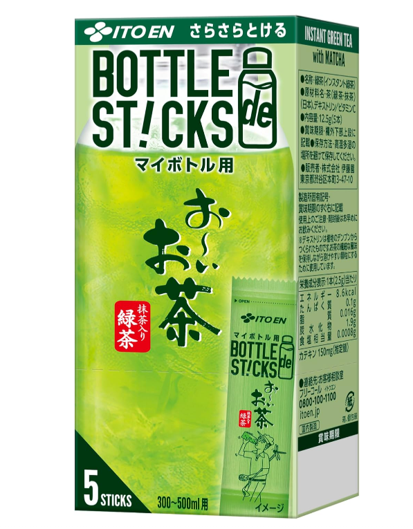 ITOEN Poudre de thé vert au matcha, 5 sticks, 12,5 g