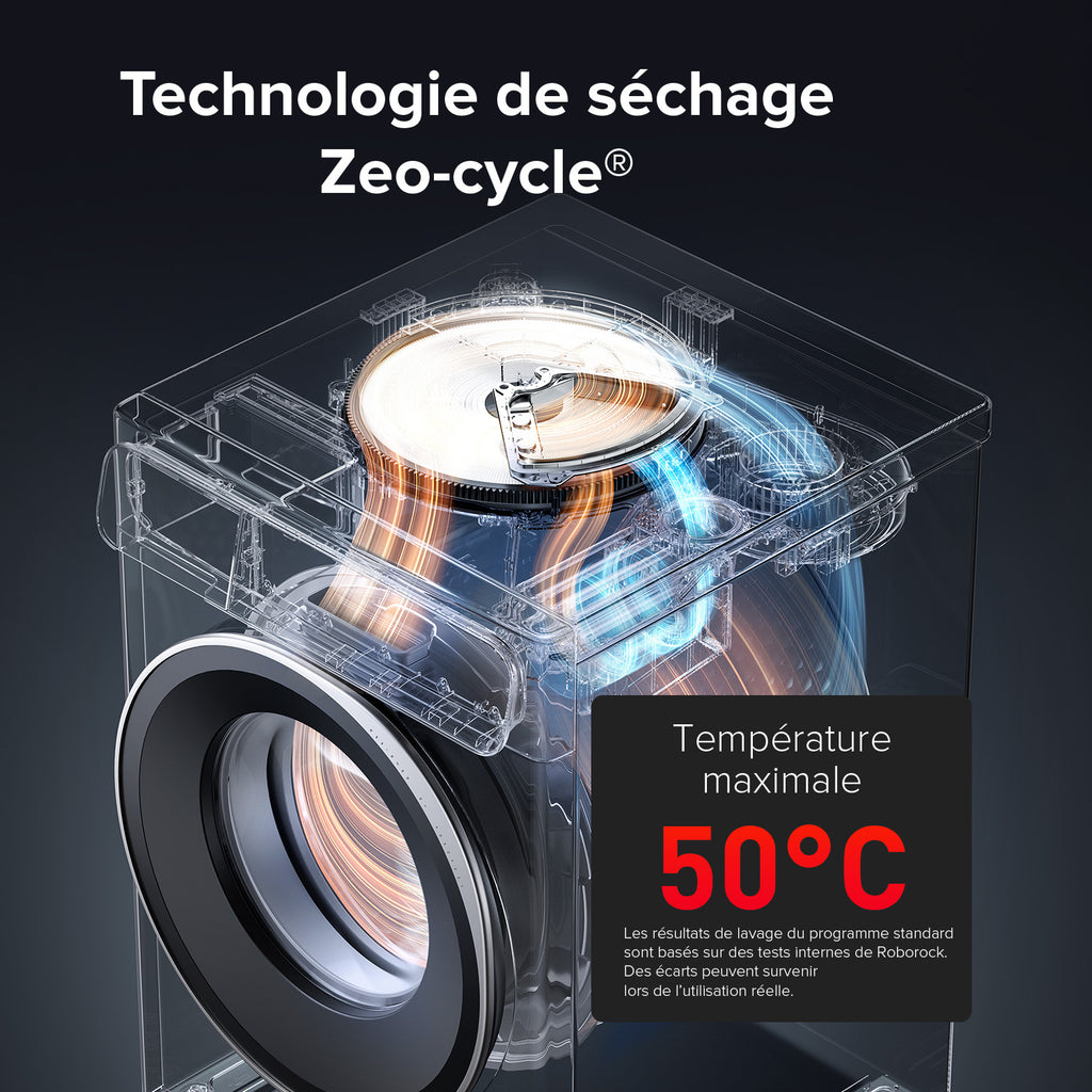 Roborock Zeo One Lave-Linge séchant avec technologie Zeo-cycle, algorithme RR Seafarer, système LintClear et dosage automatique, blanc - 10 kg/6 kg
