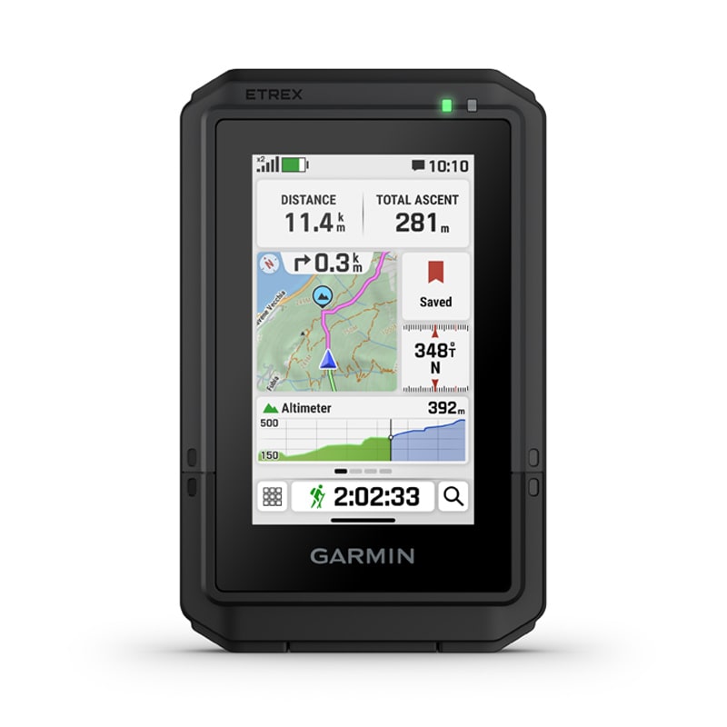 GARMIN eTrex Touch, GPS portable compact et léger, Écran tactile, Cartes et sentiers préchargés, Batterie rechargeable