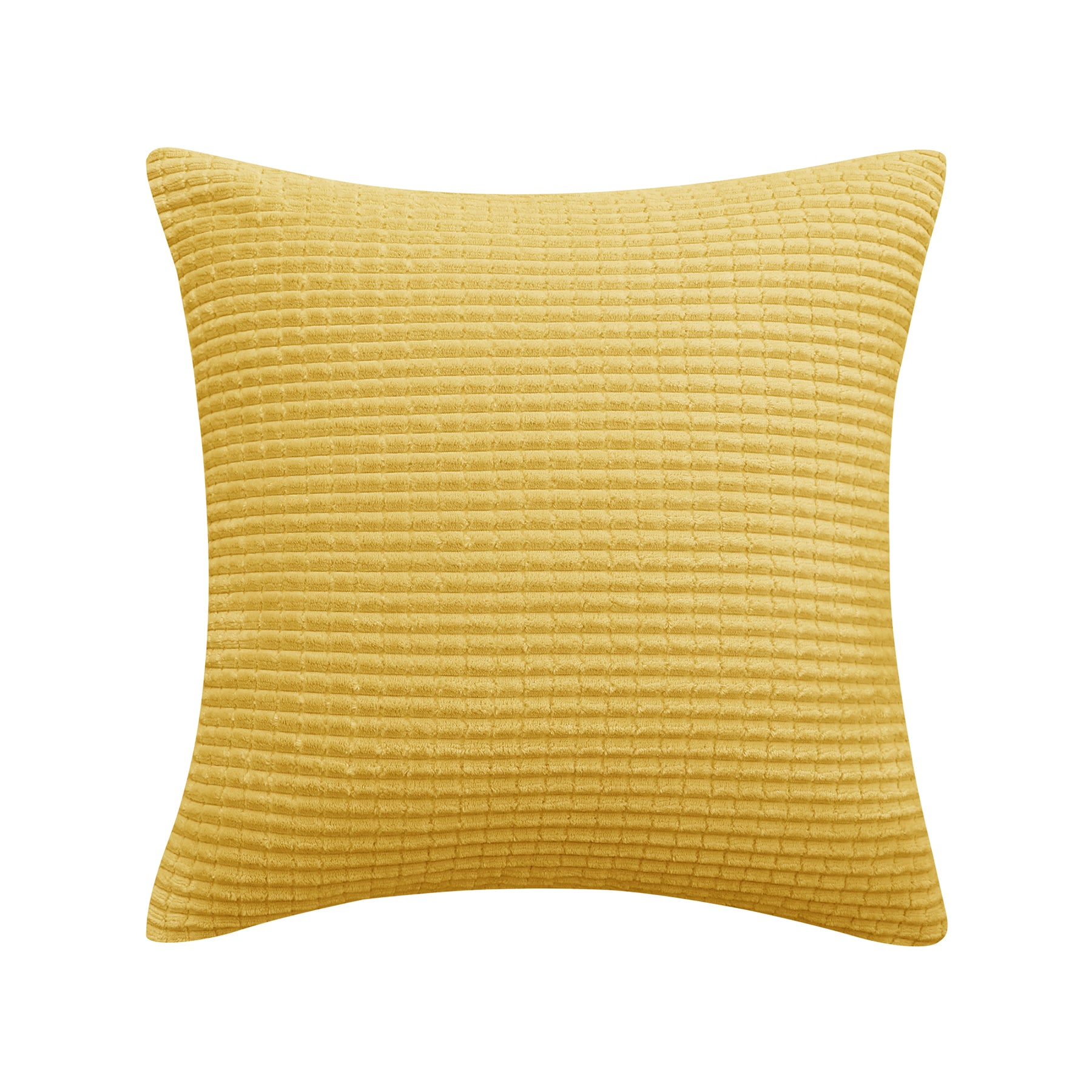 Deconovo Housse de coussin en velours, coloris doré, 50 x 50 cm, 1 pièce
