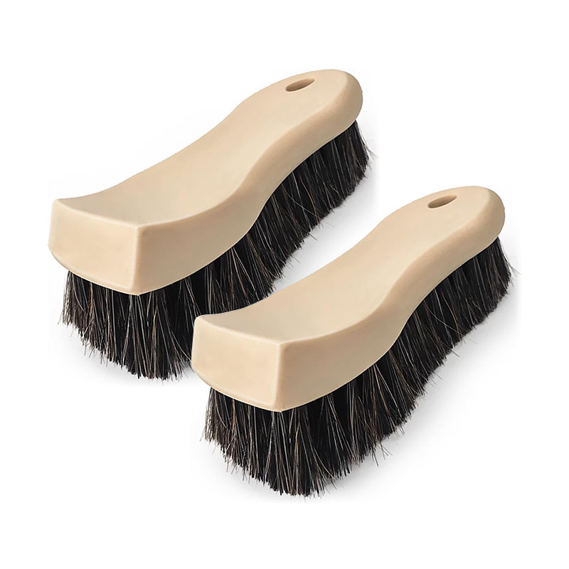JORDAN&JUDY Lot de 2 brosses à chaussures en plastique, poils durs et souples, nettoyage en profondeur