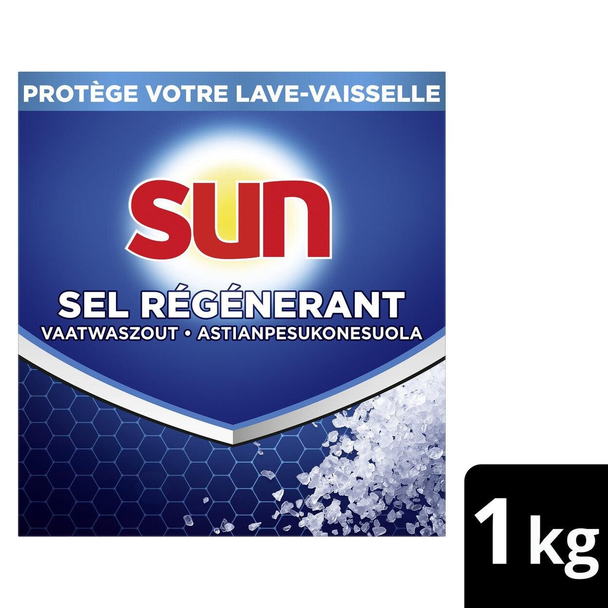 Sun Sel régénérant standard, Protection contre le tartre pour lave-vaisselle, 3 x 1 kg (= 3 kg)