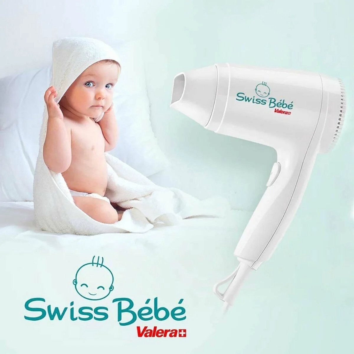 Valera Sèche-cheveux pour bébé, Fabriqué en Suisse, 500 W, Silencieux et doux