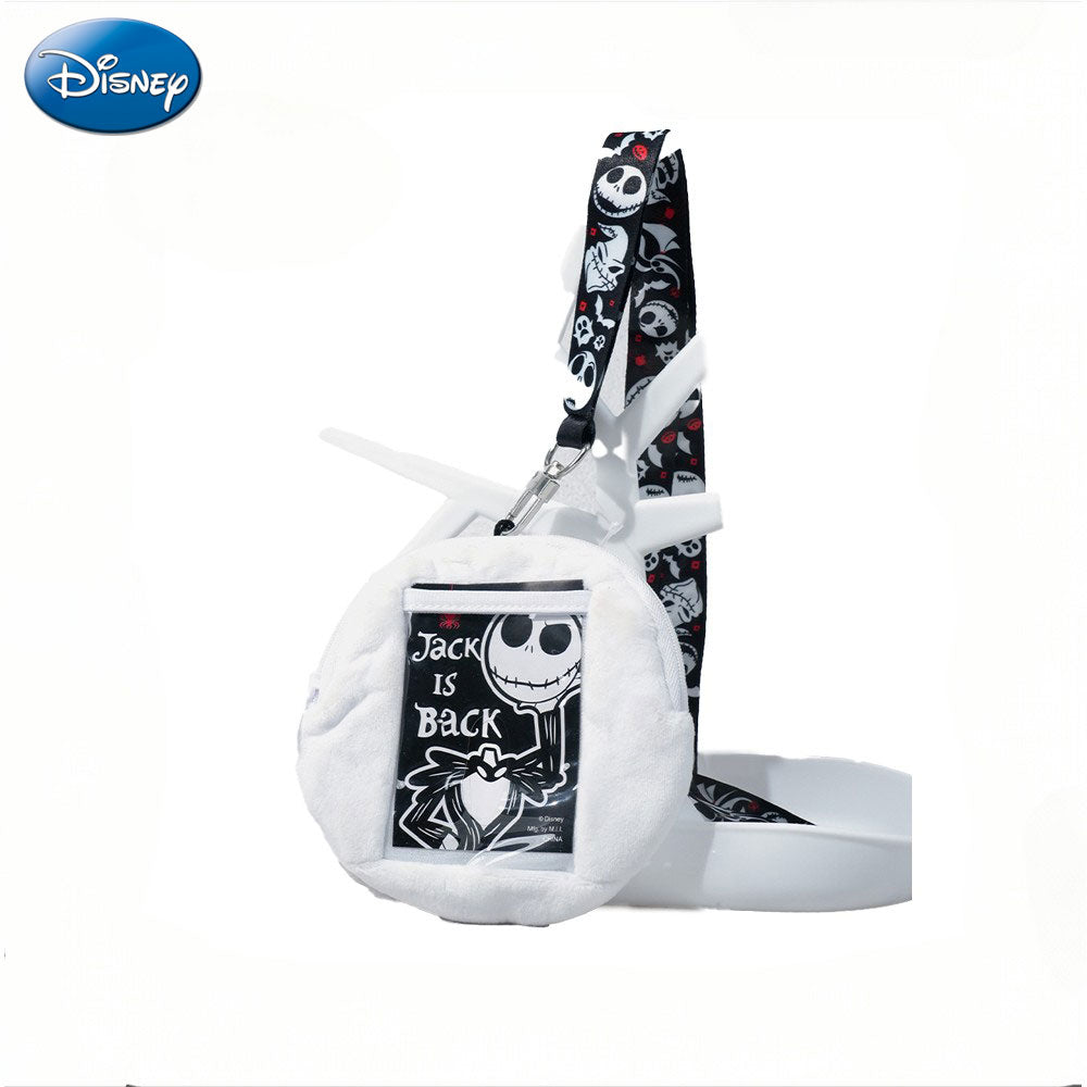 Disney Porte-badge en peluche Jack Skellington avec tour de cou, sous licence officielle L'Étrange Noël de monsieur Jack