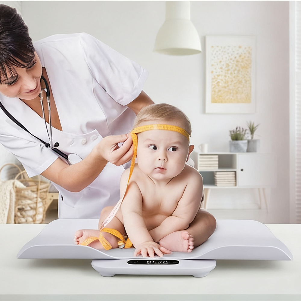Sparoma ER7250 Pèse-bébé avec plateau amovible, précision 5 g/0,01 lb, maintien automatique, tare et comparaison, balance numérique universelle pour bébés, animaux de compagnie, tout-petits et adultes, capacité 180 kg/400 lb