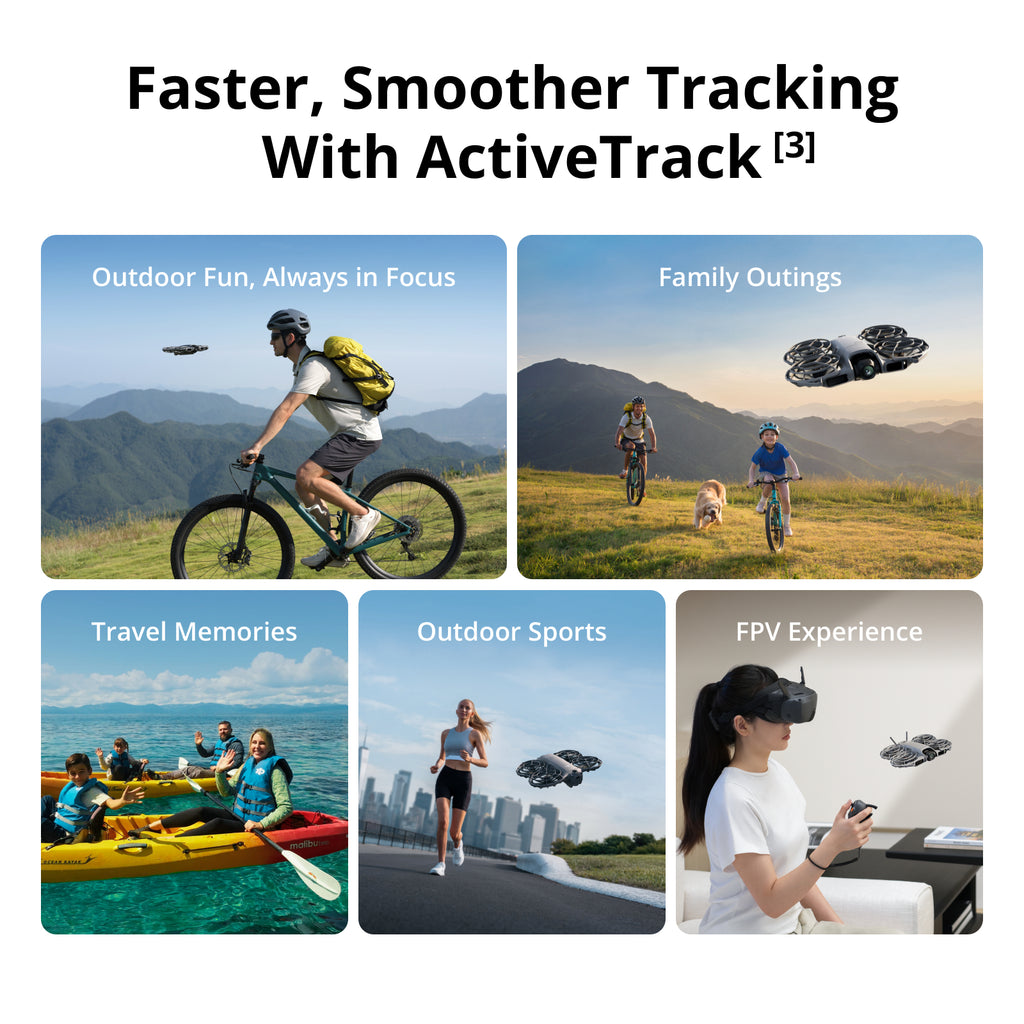 DJI Neo 2 Drone seul, léger et pliable, décollage et atterrissage depuis la paume, contrôle gestuel, ActiveTrack, détection omnidirectionnelle d'obstacles, drone 4K pour débutants