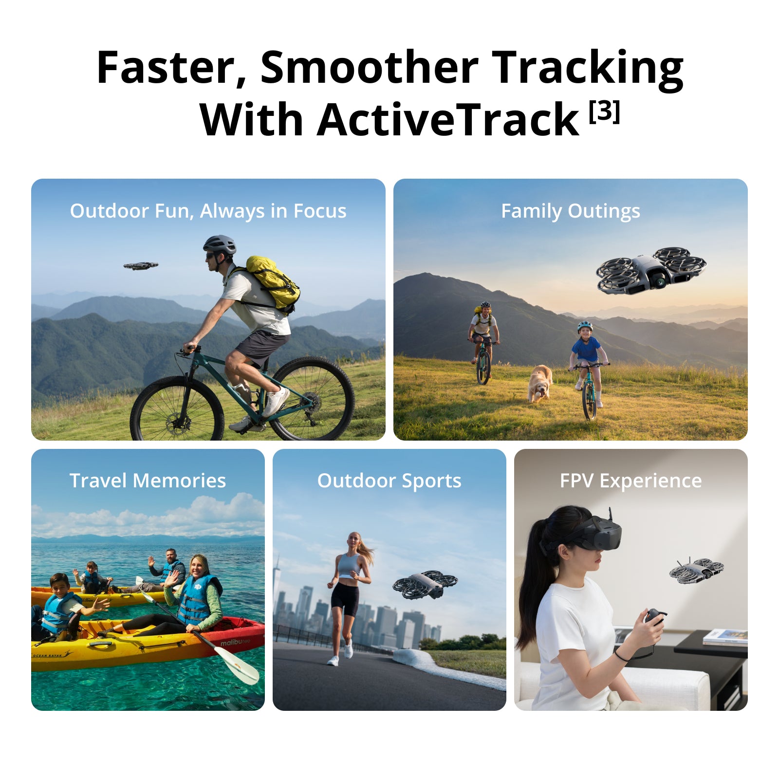 DJI Neo 2 Drone seul, léger et pliable, décollage et atterrissage depuis la paume, contrôle gestuel, ActiveTrack, détection omnidirectionnelle d'obstacles, drone 4K pour débutants