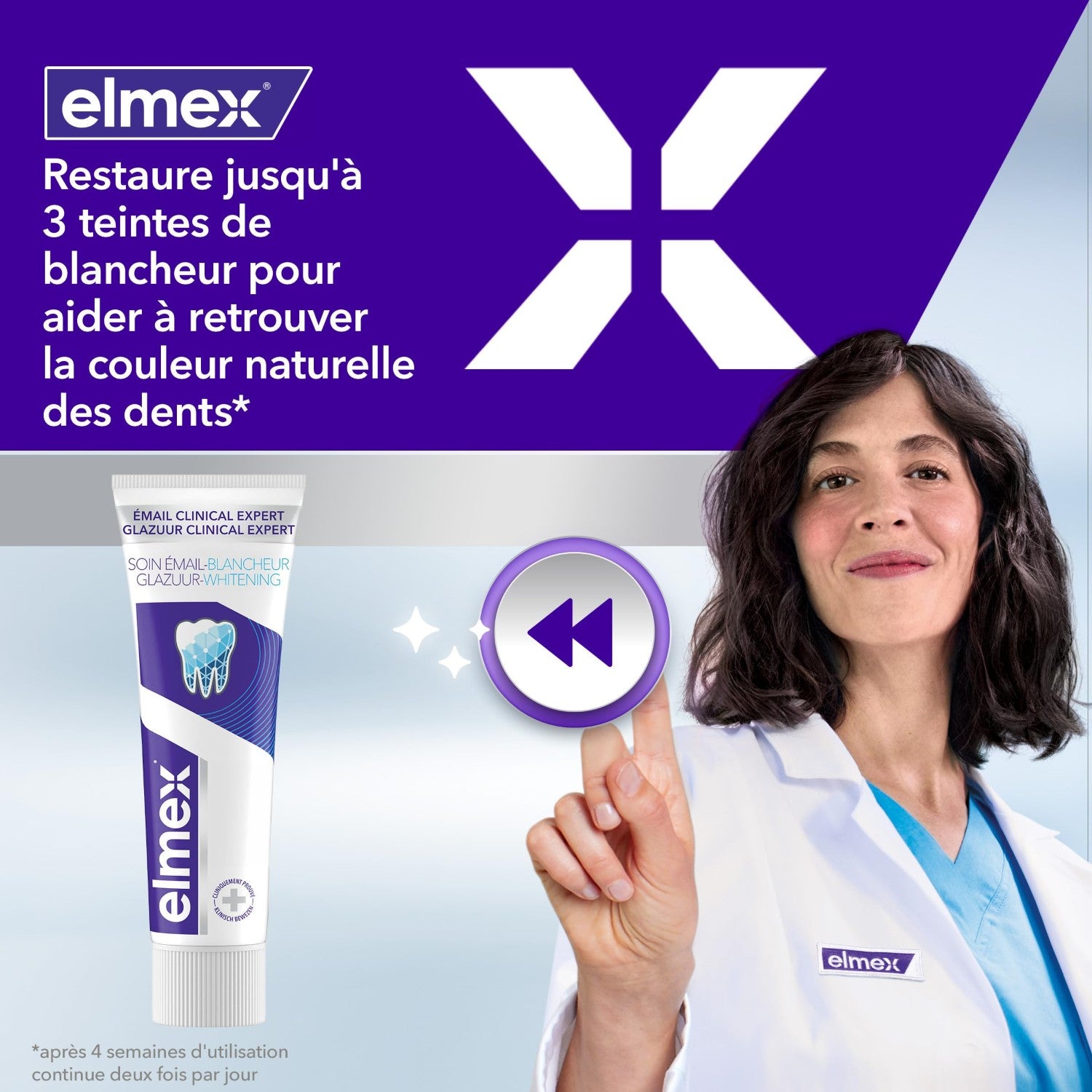 elmex - Duopack - Dentifrice - Soin émail - Blancheur - 2x75 ml