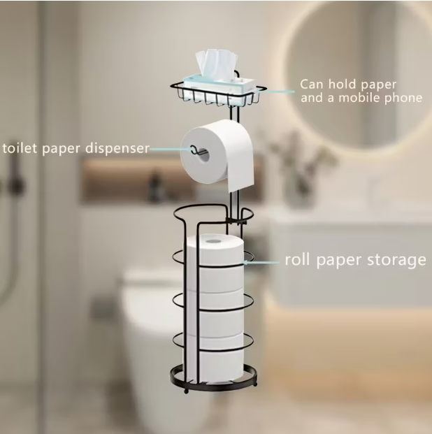 SRD porte-papier essuie-tout sur pied multicouche, modèle A