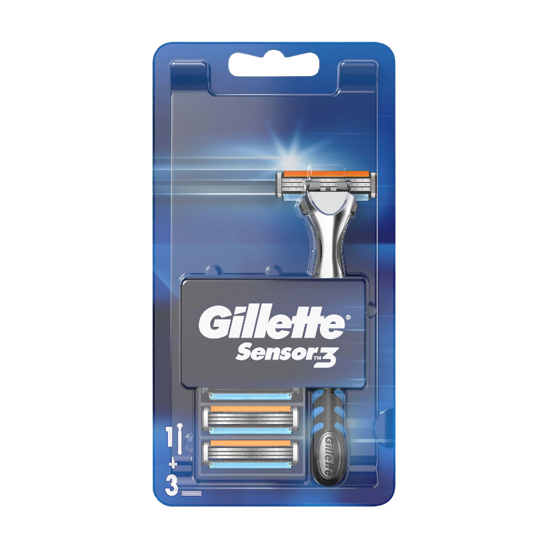 Gillette Sensor 3 - Rasoir rechargeable - 3 lames