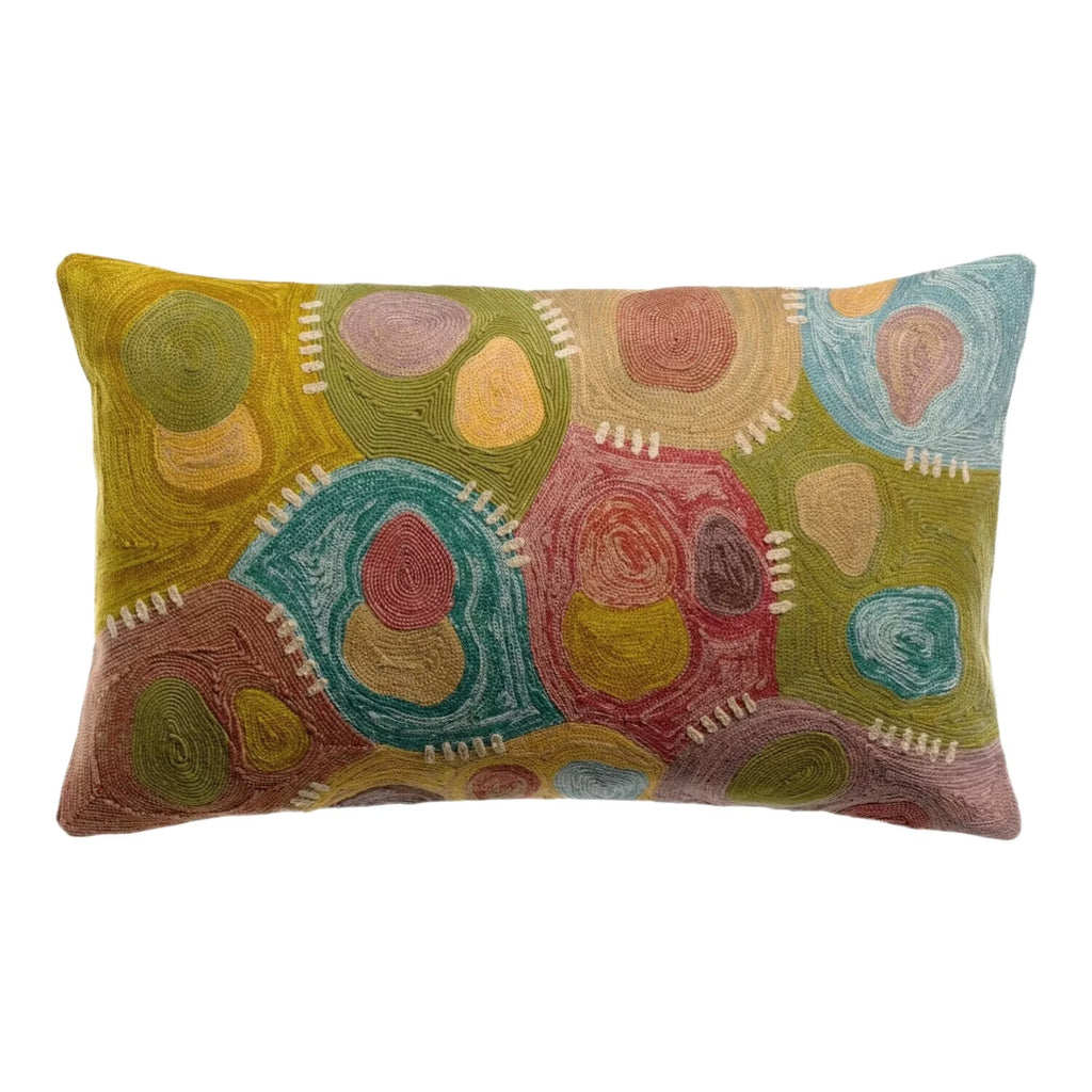 Housse de coussin brode nestor mineral