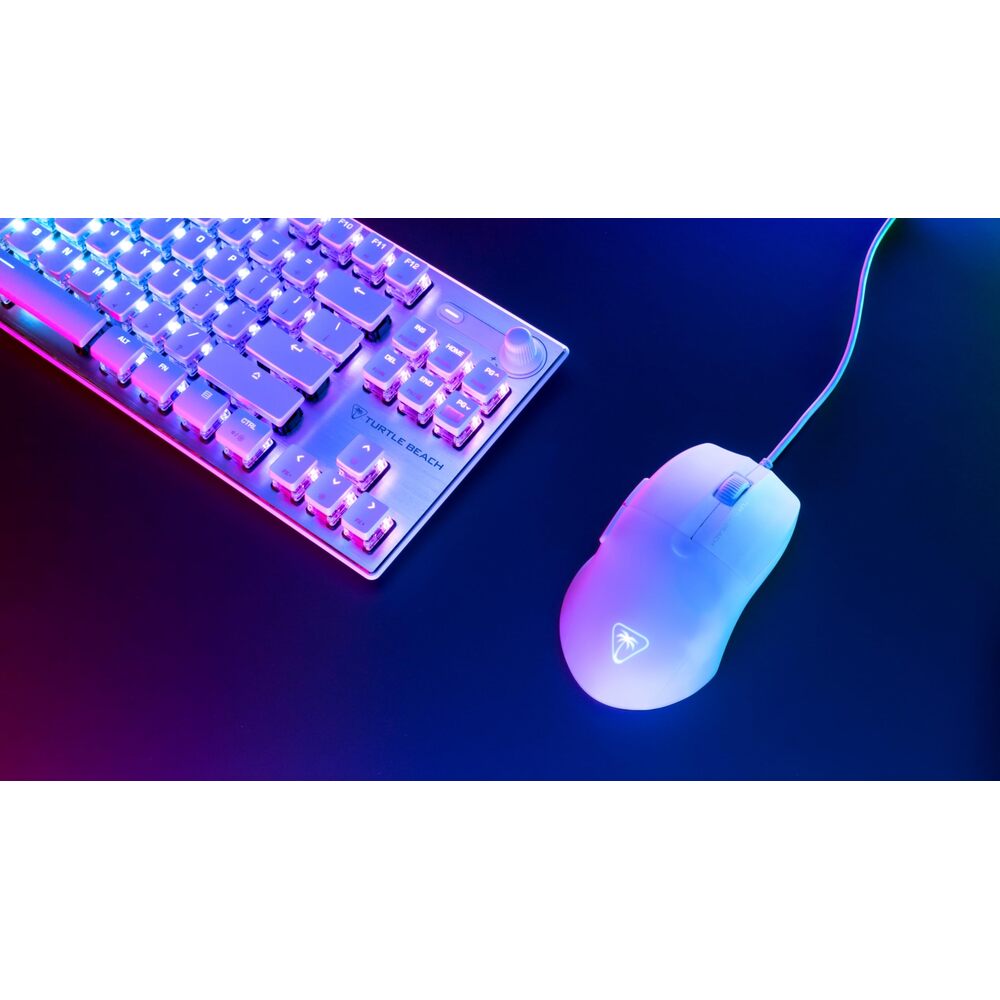 TURTLE BEACH Pure SEL Souris Gaming Filaire - 8000 DPI, 3 Boutons - Blanc