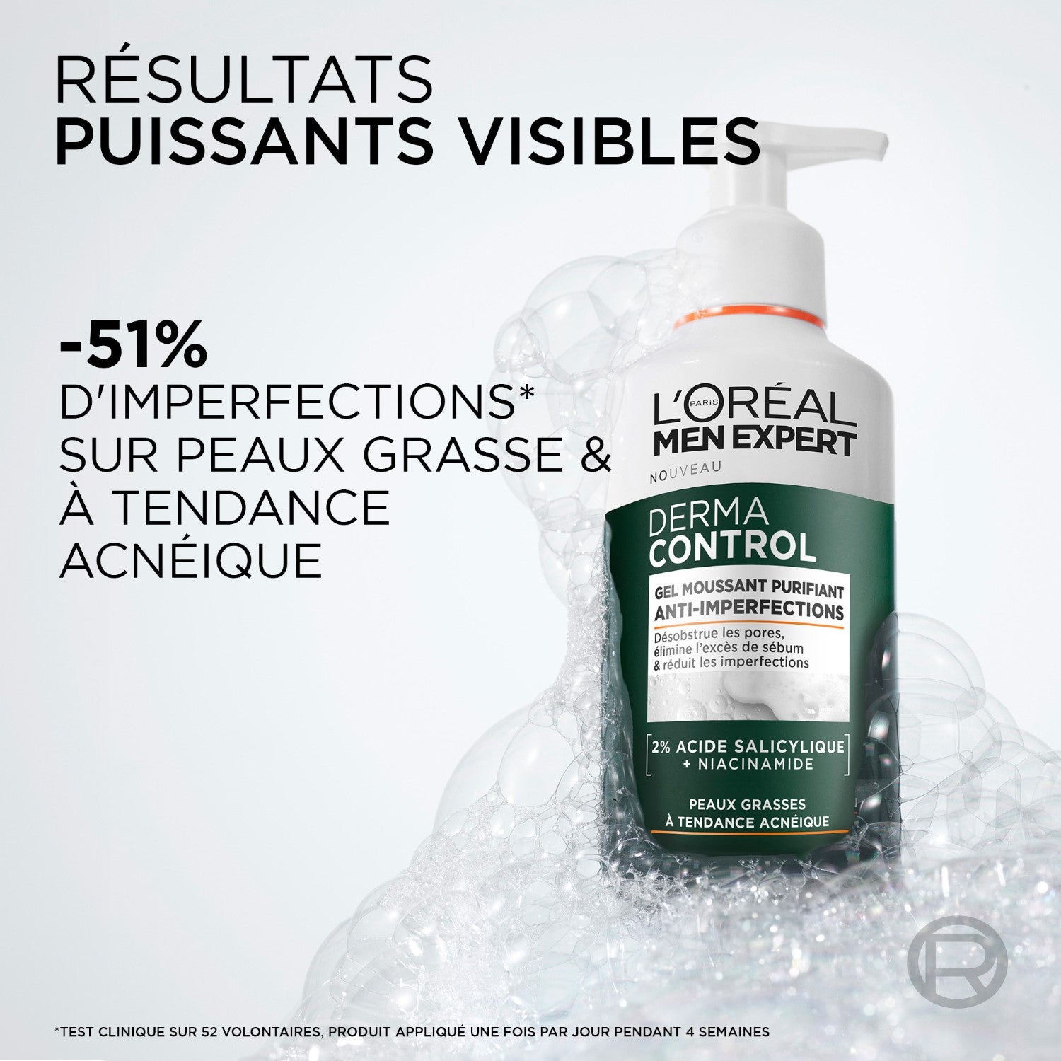 L'Oréal Paris Men Expert Derma Control Gel Moussant Purifiant Anti-Imperfections 260ml