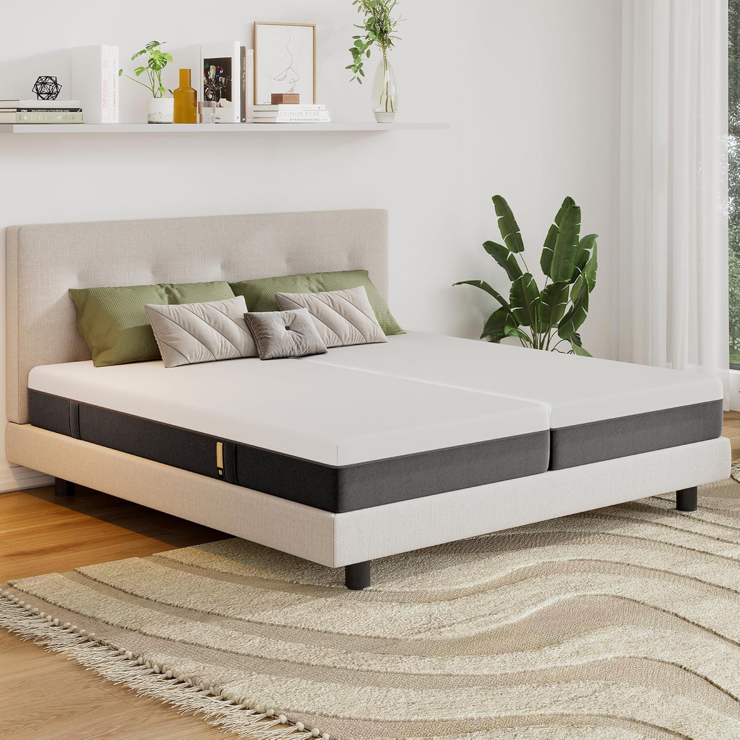 Matelas EGO HOME 160 x 200 cm, Hauteur 18 cm, Mousse Froide H3 à 3 Couches, Utilisable des Deux Côtés – Soulage la Pression, Élasticité Ponctuelle, Respirant, Ergonomique pour le Dos