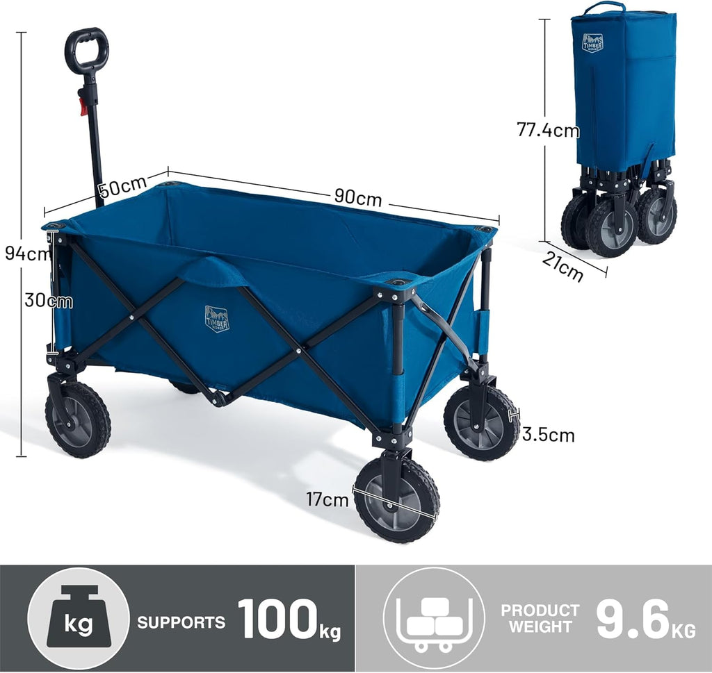 TIMBER RIDGE 21727S Chariot 90 x 50 x 30 Lot de 1