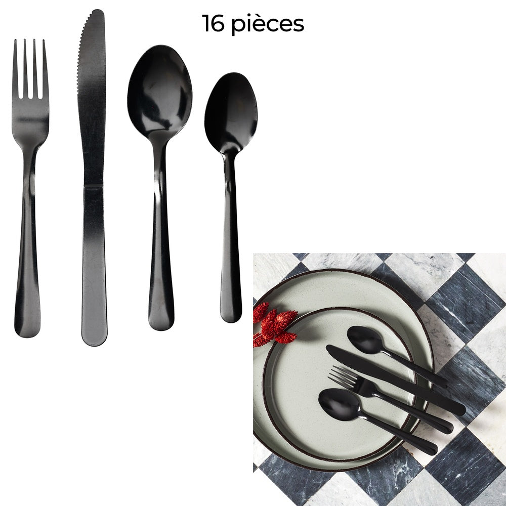 Menagere 16pcs noir harmony m6